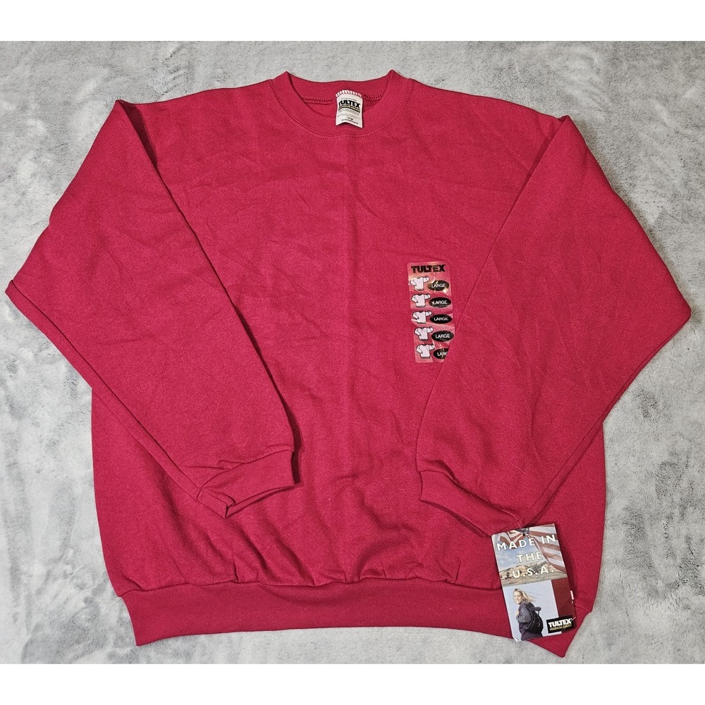 Vintage Tultex Maximum Sweats Women's Crewneck Sweatshirt Size Large Red